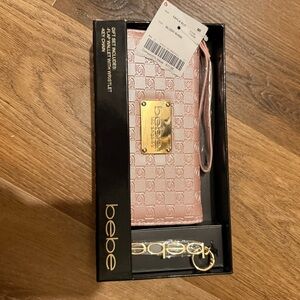 Bebe Blush Card Holder with Gold Details